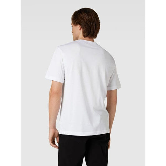 HB White Cotton Signature Stripe Tshirt