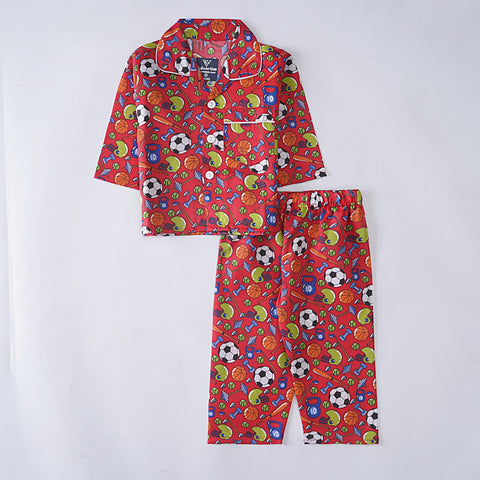 Kids Night Suit red