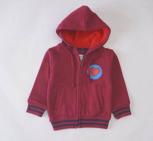 Girls Fleece Hood (Heart)