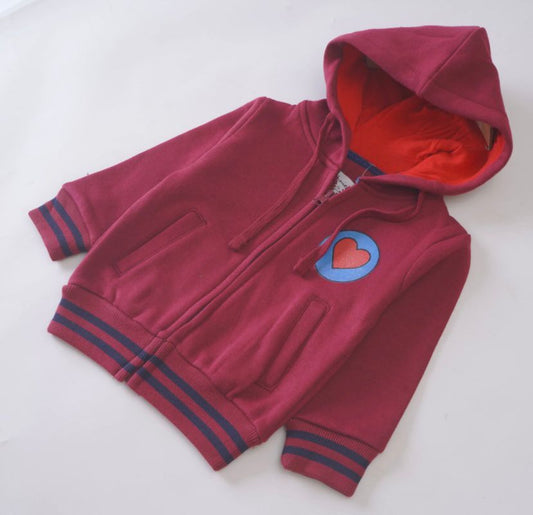 Girls Fleece Hood (Heart)