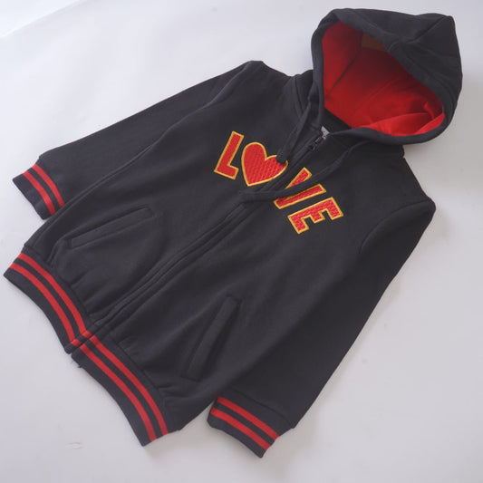 Girls Fleece Hood (Love)